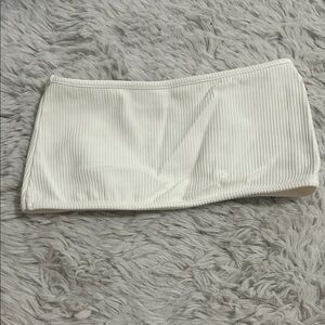 Edikted Cream Ribbed Crop Top